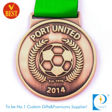 China Cheap Customized Copper Stamping 2D Football Medal in High Quality